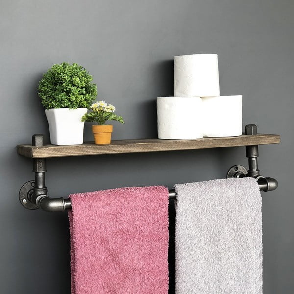 Дървен рафт с куки Raffan Pipe BoruRaf - Evila Originals-image-2