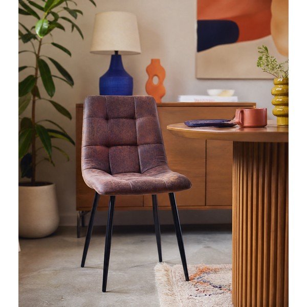 Комплект от 2 тъмнокафяви трапезни стола Middelfart - House Nordic-image-3