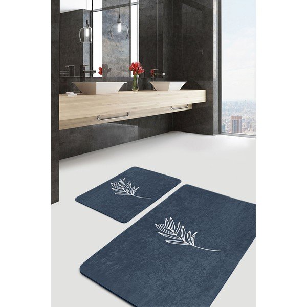 Сини килими за баня в комплект 2 бр. 60x100 cm – Mila Home-image-1