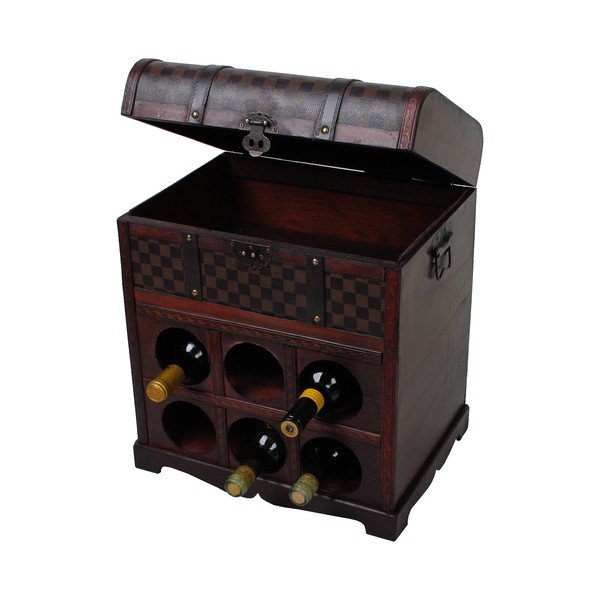 Кафяв шкаф за вино за 6 броя бутилки 41x48 cm – Deco Pleasure-image-3