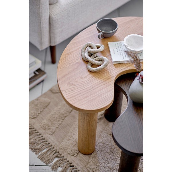 Масичка за кафе от масивно каучуково дърво в естествен цвят 44x65 cm Luppa – Bloomingville-image-1