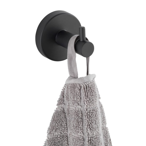 Матово черно стенна кука от неръждаема стомана Bosio – Wenko-image-1