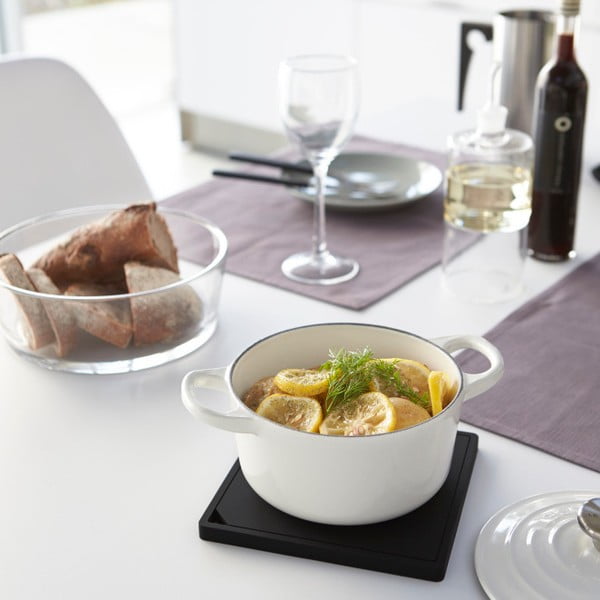 Квадратна черна подложка за горещ съд Tower - YAMAZAKI-image-1