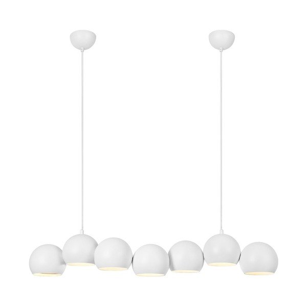 Бяло висящо осветително тяло с метален абажур Cupolo – Markslöjd