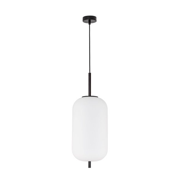 Бяло/черно стъклено висящо осветително тяло ø 22 cm Lato – Nova Luce