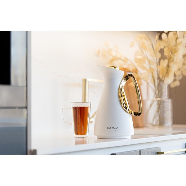 Термос в бял и златист цвят 1 l Alessia – Vialli Design-image-4