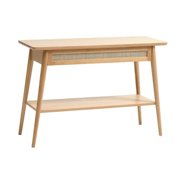 Конзолна маса с дъбов плот в естествен цвят 40x110 cm Barrali – Unique Furniture-image-3