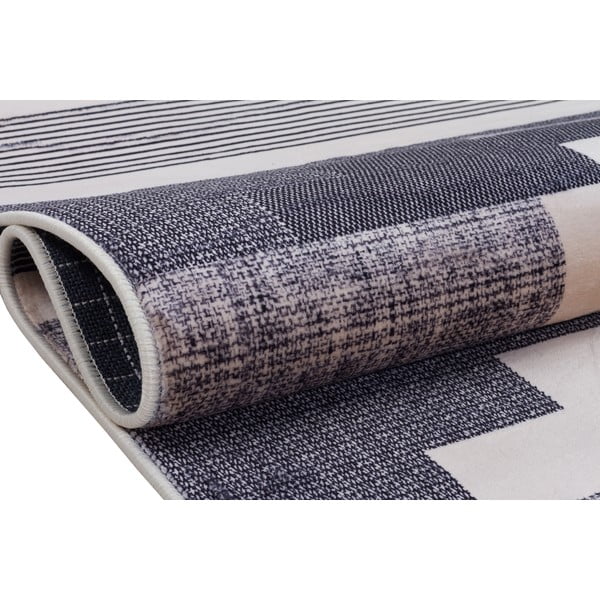 Сив и бежов миещ се килим 160x100 cm - Vitaus-image-3