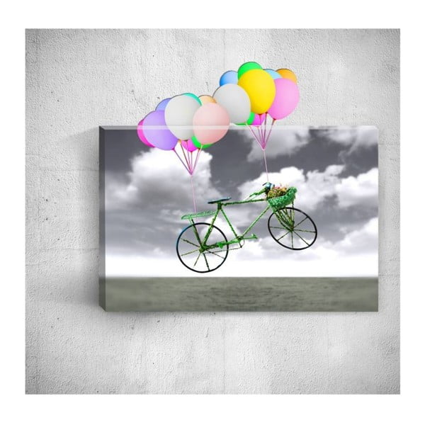 Nástěnný 3D obraz Mosticx Bike With Balloons, 40 x 60 cm