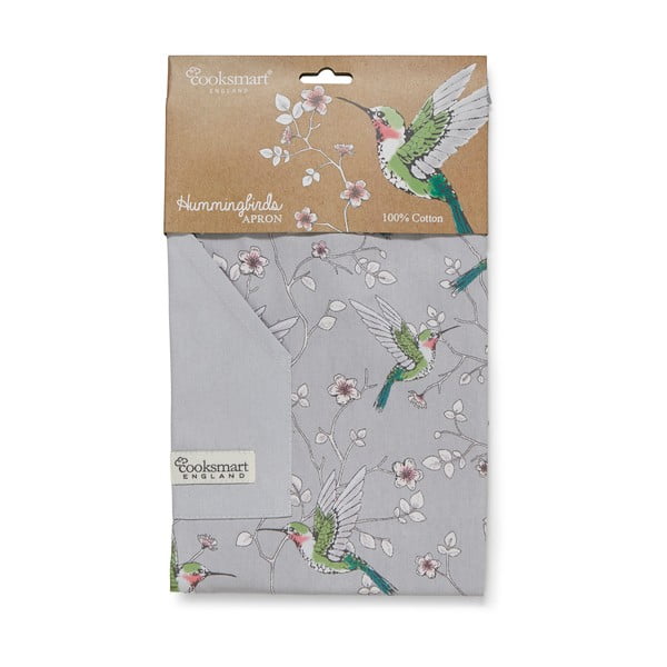 Сива памучна престилка Hummingbirds - Cooksmart ®-image-2