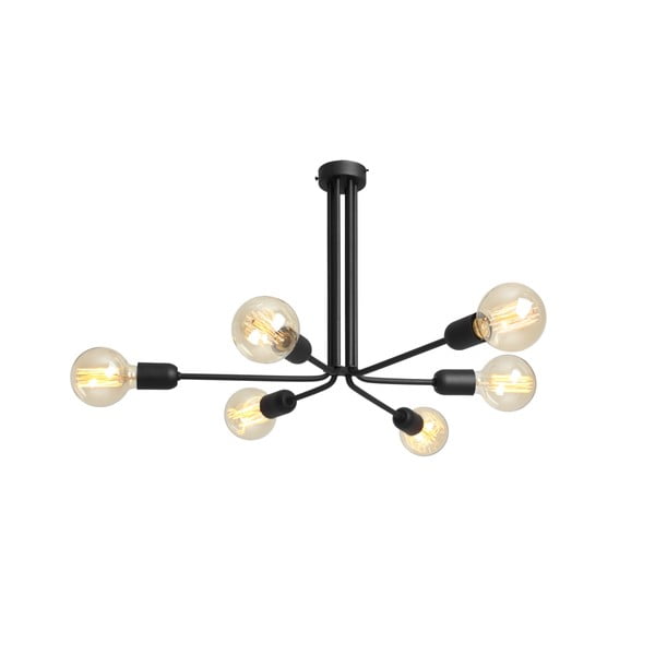 Черна висяща лампа за 6 крушки Vanwerk - CustomForm