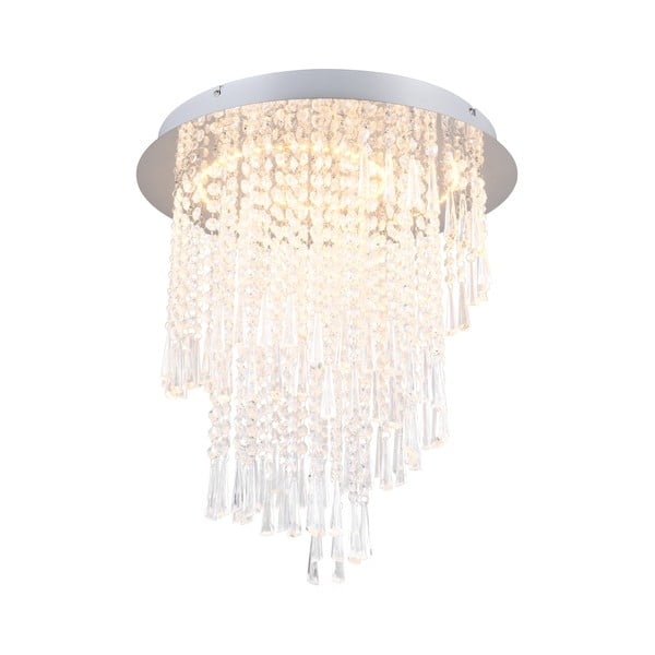 LED осветително тяло за таван в сребристо ø 45 cm Pomp - Trio-image-1