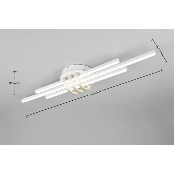 Бяло LED осветително тяло за таван 18x81 cm Cinto – Reality-image-4