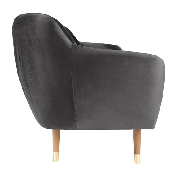 Кресло от сиво кадифе Benito - Mazzini Sofas-image-4