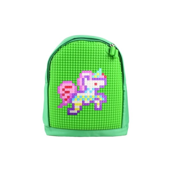 Детска раница Pixelbag зелена/зелена - Pixel bags