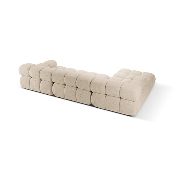Бежов модулен ъглов диван от букле (ляв ъгъл) Bellis – Micadoni Home-image-4