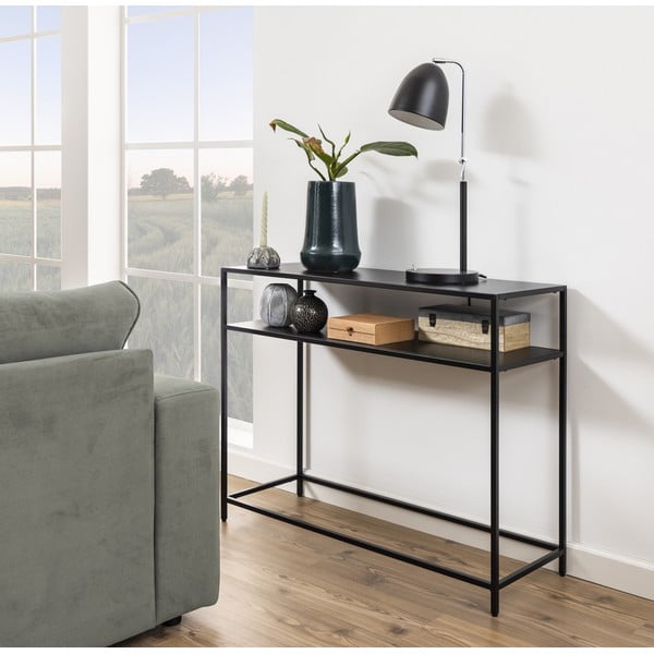 Черна конзолна маса 100x35 cm Newcastle - Actona-image-1