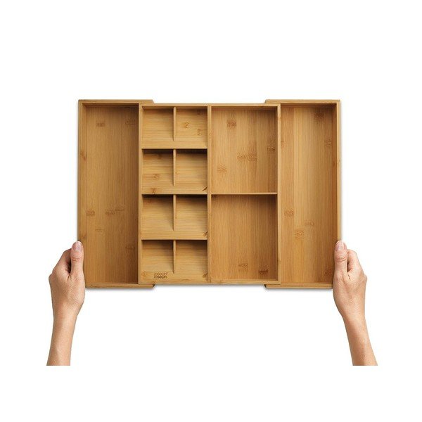 Регулируем бамбуков органайзер за прибори в естествен цвят 32 x 40 cm DrawerStore Bamboo – Joseph Joseph-image-4