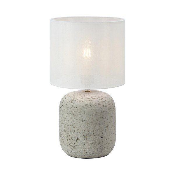 Сива настолна лампа с текстилен абажур (височина 44 cm) Montagna – Markslöjd