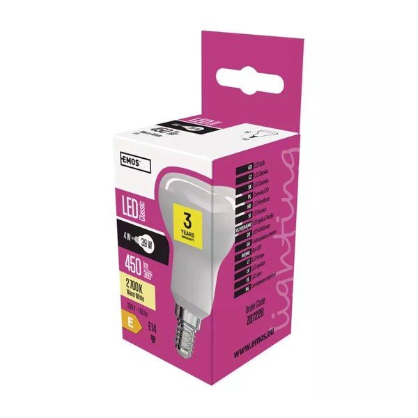 Топла LED крушка E14, 4 W - EMOS-image-1