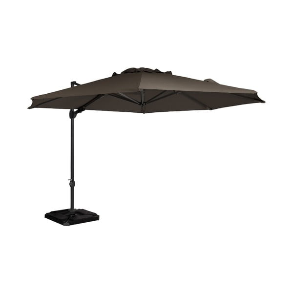 Чадър в черен и каки цвят ø 350 cm Roma – Exotan