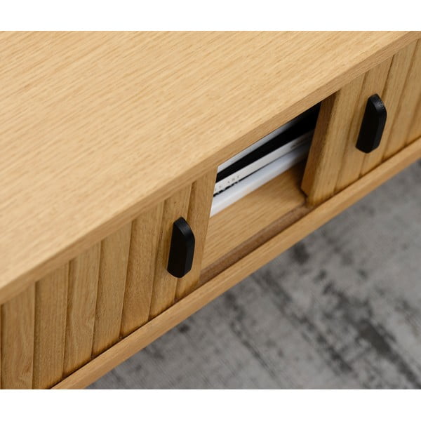 Масичка за кафе от дъб в естествен цвят 60x120 cm Nola - Unique Furniture-image-3