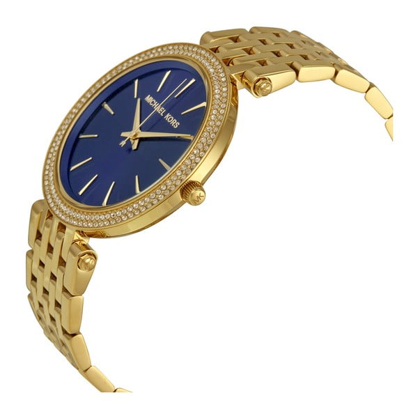 Дамски часовник в златно със син циферблат Darci - Michael Kors-image-1