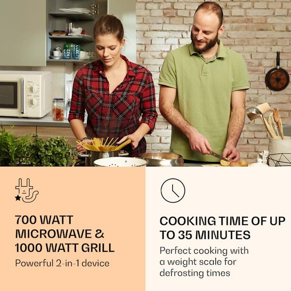 Бежова микровълнова фурна Caroline - Klarstein-image-4