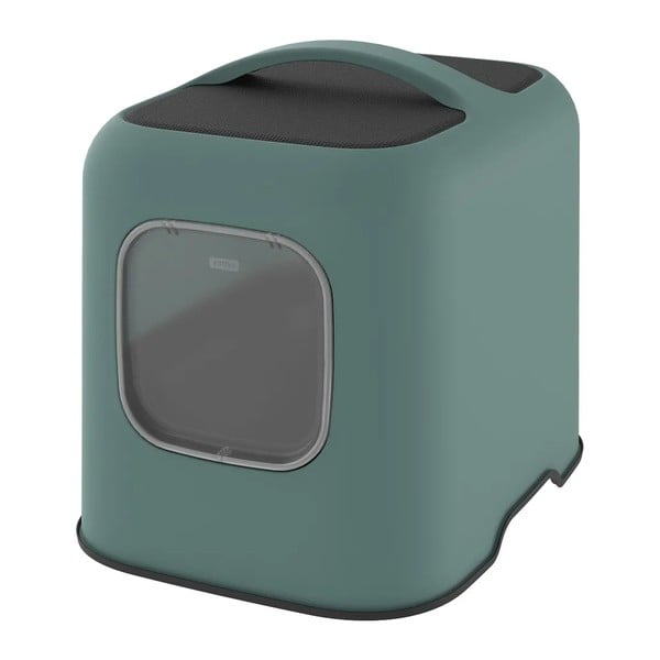 Зелен комплект котешка тоалетна и лопатка Biala – Rotho-image-1