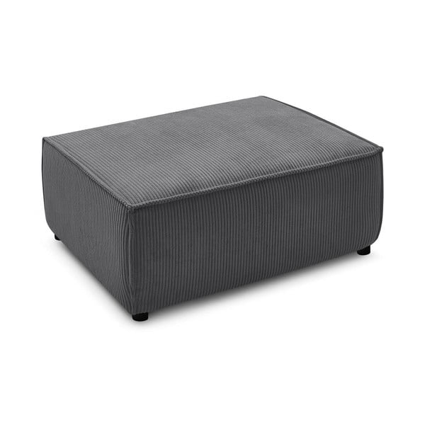 Тъмносива табуретка от велур Nihad - Bobochic Paris-image-3