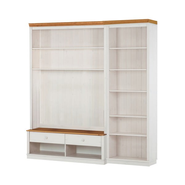 Бял TV комплект от от масивен бор 214x223 cm Anita – Støraa-image-1