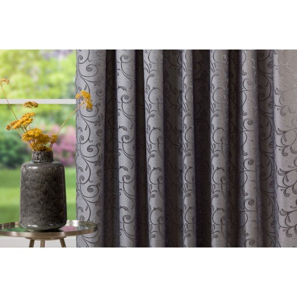 Сиво перде от жакард 210x245 cm Glory – Mendola Fabrics-image-3