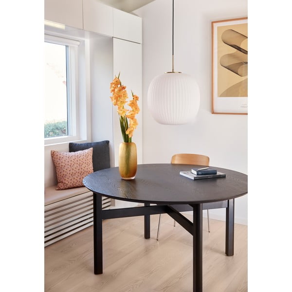 Бяло висящо осветително тяло със стъклен абажур ø 40 cm Serene – Hübsch-image-2