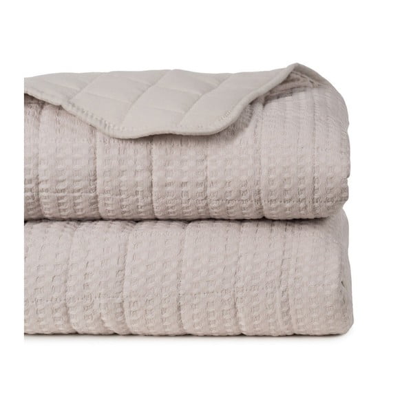 Бежово капитонирано покривало за легло 240x260 cm – Ixia