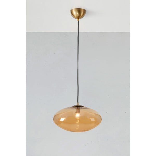 Висяща лампа в жълта охра със стъклен абажур ø 38 cm Locus - Markslöjd-image-3