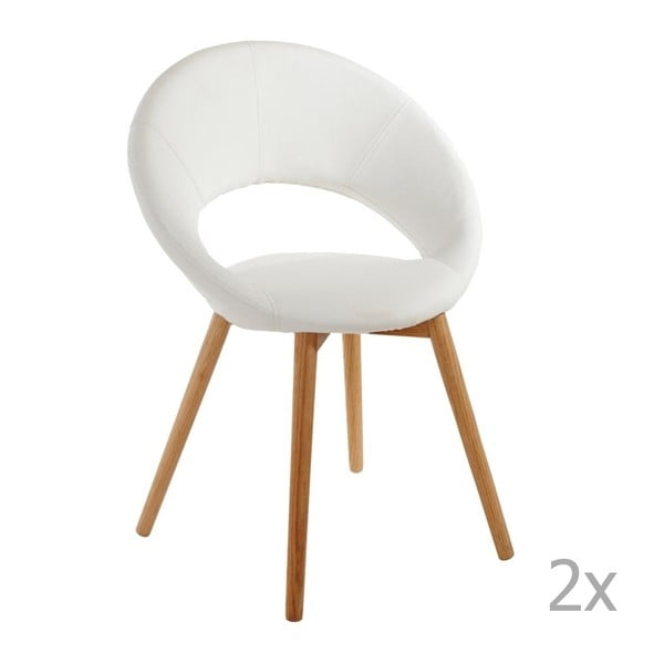Sada 2 bílých jídelních židlí 13Casa Valencia