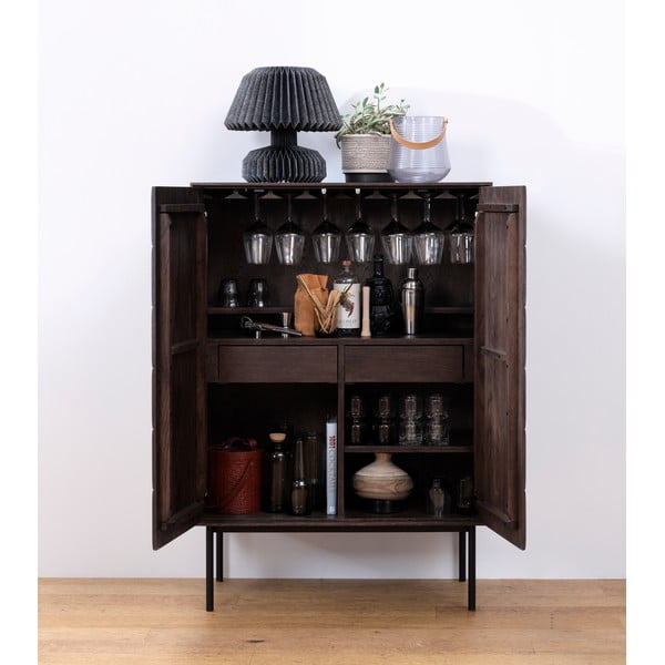 Тъмнокафяв скрин 90x130 cm Latina – Unique Furniture-image-1