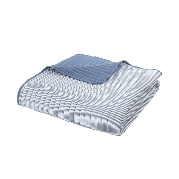 Синьо  капитонирано покривало за легло 220x230 cm Stripe – Catherine Lansfield