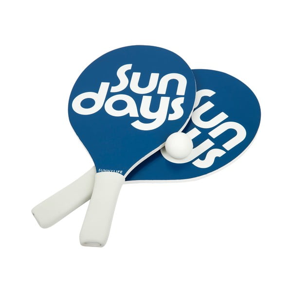 Комплект от 2 бухалки и топки за плажен тенис Indigo Nouveau Bleu - Sunnylife