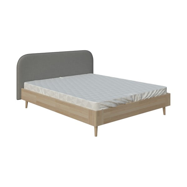 Сиво двойно легло , 140 x 200 cm Lagom Plain Wood - ProSpánek