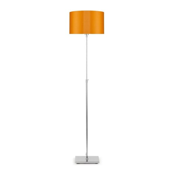 Сива свободностояща лампа с оранжев абажур Bonn - Citylights