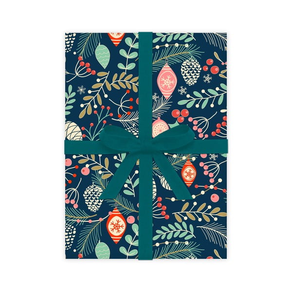 5 листа опаковъчна хартия, 50 x 70 cm Baubles and Berries - eleanor stuart-image-2