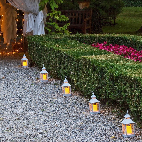 Голям бял декоративен LED фенер, подходящ за екстериор Lante - Tomasucci-image-4