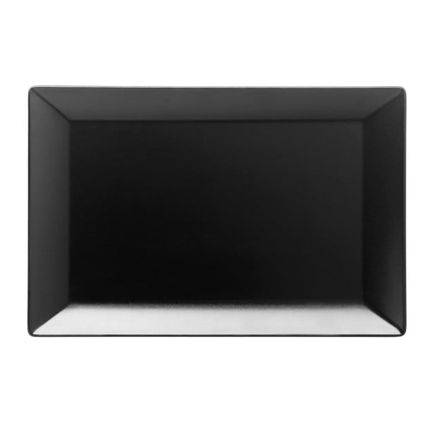 Sada 4 matných černých talířů Manhattan City Matt, 30 x 20 cm