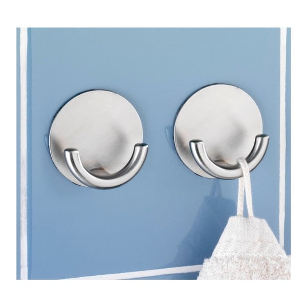 Самостоятелна кука за стена в сребристо Rondo - Wenko-image-1