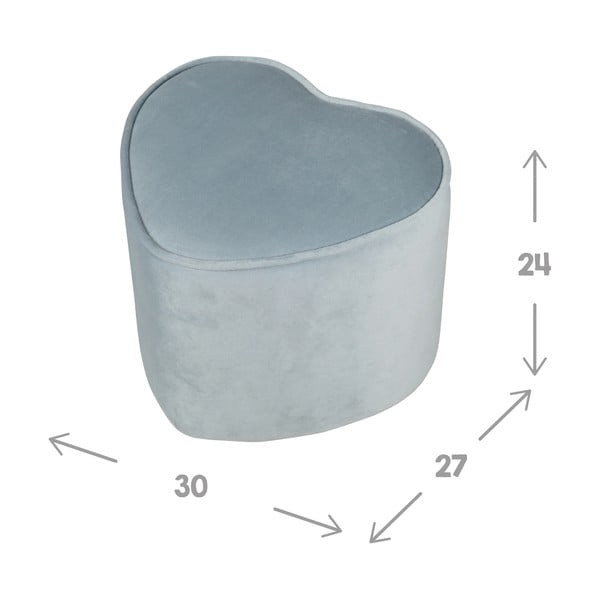 Светлосиньо кадифе бебешки пуф Lil Sofa - Roba-image-2