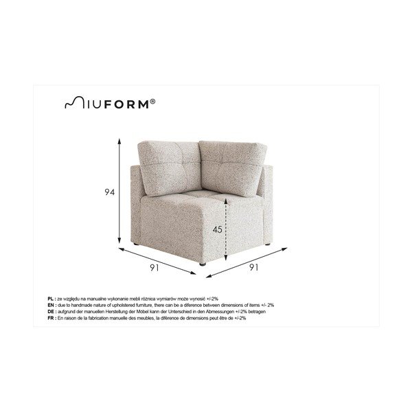 Бежов модул за диван Lulu – Miuform-image-4