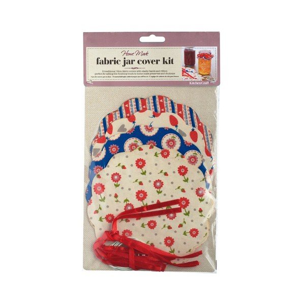 Sada 8 textilních ozdob na zavařovačky Kitchen Craft Heart-image-2