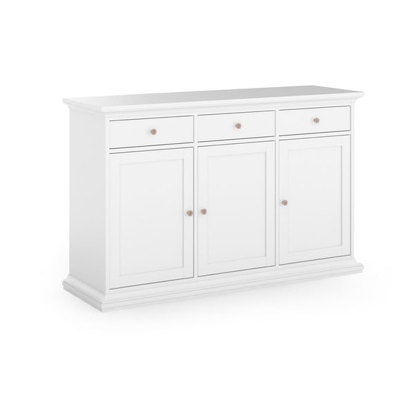 Бял нисък скрин 144x92 cm Paris – Tvilum-image-4