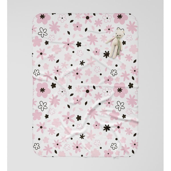 Бяло и розово бебешко одеяло 85x125 cm - OYO kids